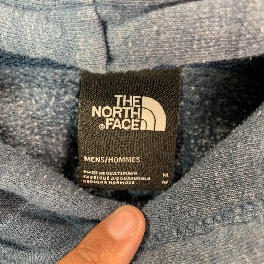 The‎ North Face Hoodie Mens Medium Blue Fleece Pullover Never Stop Exploring